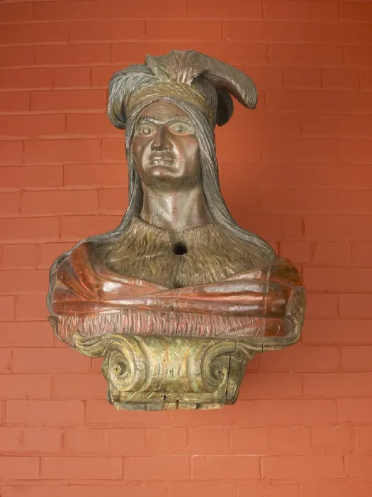 Framed Print : Ship Figurehead: Native American Bust, c. 1860. Creator: Unknown Framed Print : Ship Figurehead: Native American Bust, c. 1860. Creator: Unknown