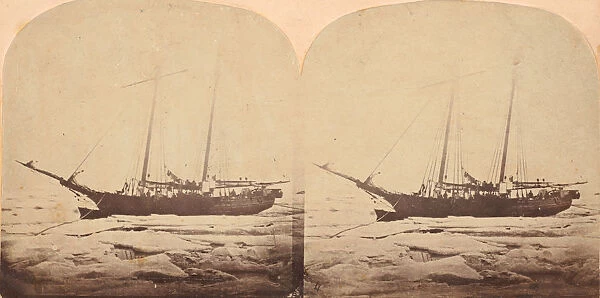 Ship in Ice, Greenland Expedition, ca. 1859. Creator: Isaac Israel Hayes