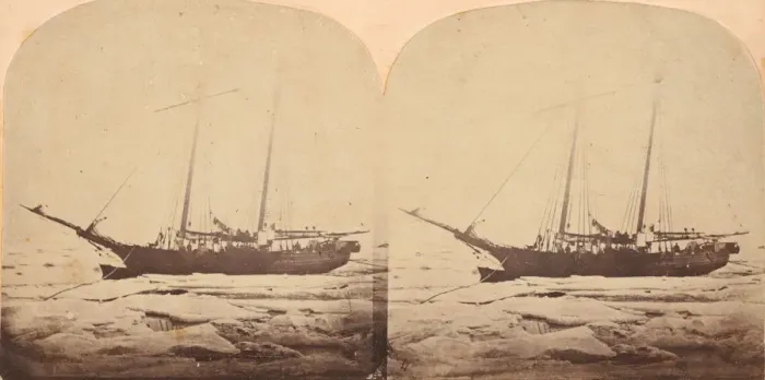 Framed Print : Ship in Ice, Greenland Expedition, ca. 1859. Creator: Isaac Israel Hayes Framed Print : Ship in Ice, Greenland Expedition, ca. 1859. Creator: Isaac Israel Hayes