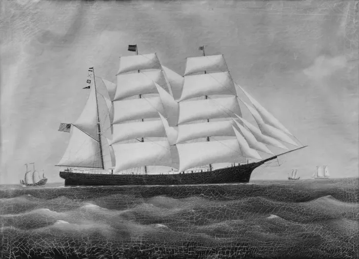 Framed Print : The Ship John W. Brewer, ca. 1845. Creator: Unknown Framed Print : The Ship John W. Brewer, ca. 1845. Creator: Unknown