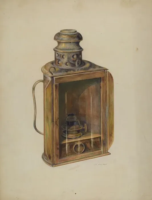 Framed Print : Ship Lantern, c. 1939. Creator: Samuel Philpot Framed Print : Ship Lantern, c. 1939. Creator: Samuel Philpot