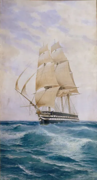Framed Print : The Ship on the line Imperatritsa Mariya, 1890s. Artist: Prokofyev, Nikolai Dmitryevich (1866-1913) Framed Print : The Ship on the line Imperatritsa Mariya, 1890s. Artist: Prokofyev, Nikolai Dmitryevich (1866-1913)