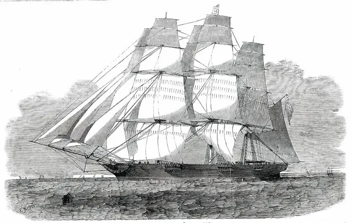 Framed Print : The Ship Oriental, of New York, 1850. Creator: Unknown. The Ship Oriental, of New York, 1850. Creator: Unknown Framed Print : The Ship Oriental, of New York, 1850. Creator: Unknown. The Ship Oriental, of New York, 1850. Creator: Unknown