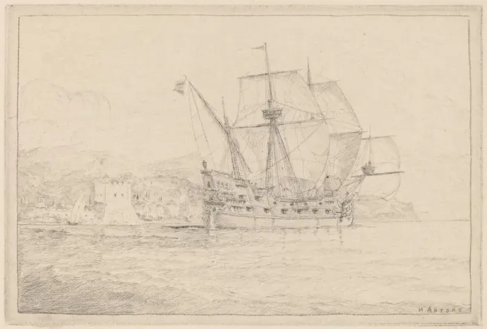 Framed Print : Ship under Sail. Creator: N. Artsay Framed Print : Ship under Sail. Creator: N. Artsay