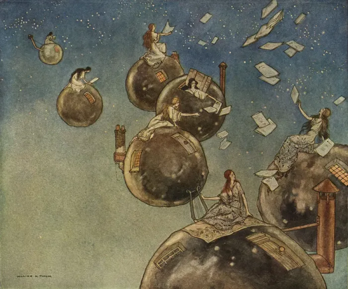 Framed Print : The Ship That Sailed to Mars. Artist: Timlin (1892-1943) Framed Print : The Ship That Sailed to Mars. Artist: Timlin (1892-1943)