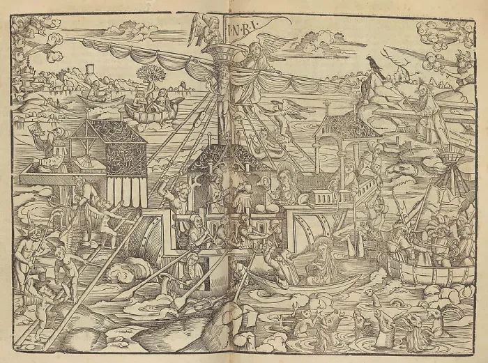 Framed Print : The Ship of Salvation, 1512. Creator: Johann Gruninger