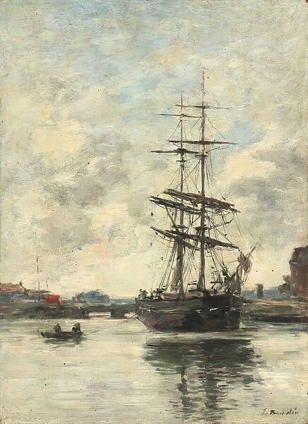 Ship on the Touques, c. 1888  /  1895. Creator: Eugene Louis Boudin