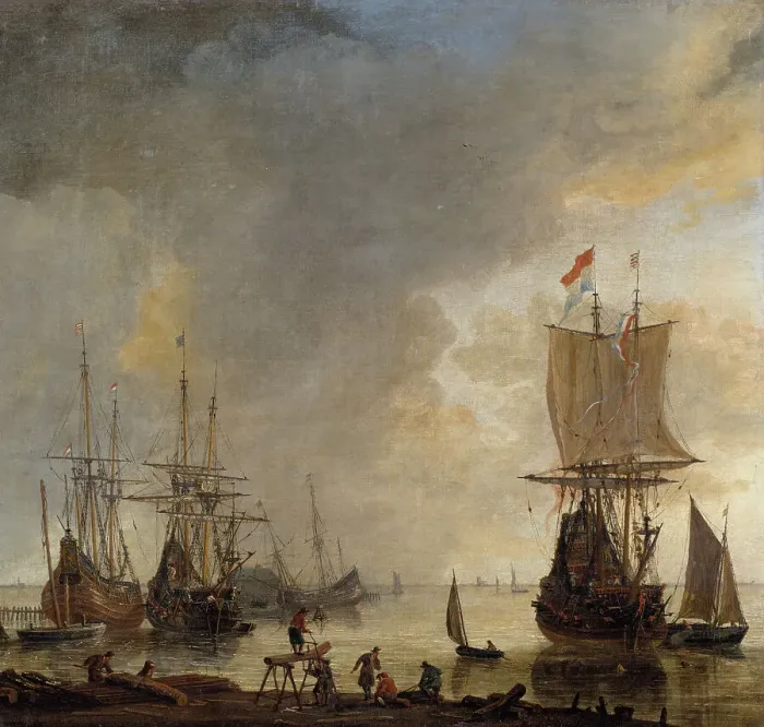 Framed Print : The Ship-yard in Amsterdam, mid-17th century. Creator: Reinier Zeeman Framed Print : The Ship-yard in Amsterdam, mid-17th century. Creator: Reinier Zeeman