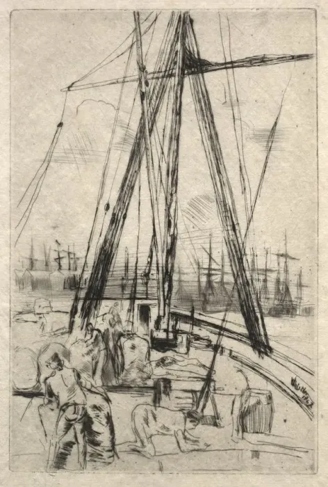 Framed Print : Shipping at Liverpool, 1867. Creator: James McNeill Whistler (American, 1834-1903) Framed Print : Shipping at Liverpool, 1867. Creator: James McNeill Whistler (American, 1834-1903)