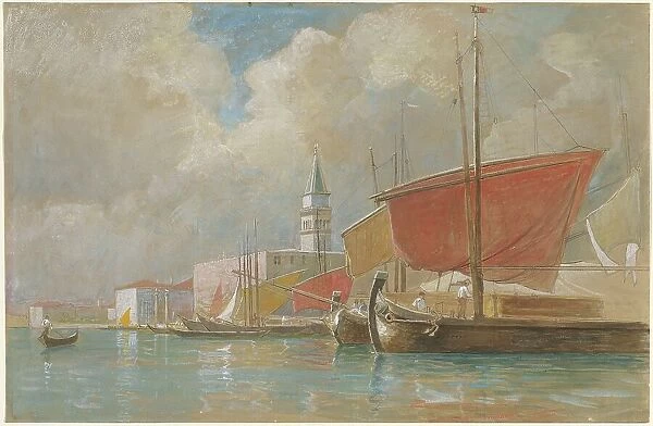 Shipping Along the Molo in Venice. Creator: William Stanley Haseltine
