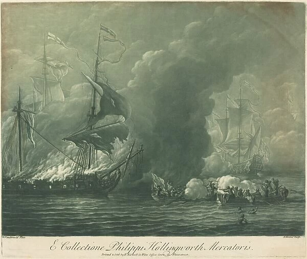 Shipping Scene from the Collection of Philip Hollingworth, 1720s. Creator: Elisha Kirkall