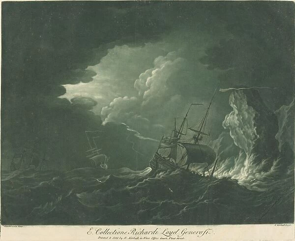 Shipping Scene from the Collection of Richard Lloyd, 1720s. Creator: Elisha Kirkall