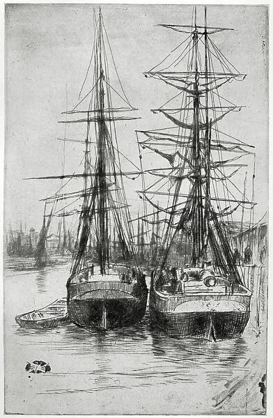 Two Ships, 19th century (1904). Artist: James Abbott McNeill Whistler