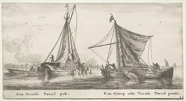 Ships of Amsterdam: A Frisian Peat Barge. The Dynop, near the Veensche Peat Pond