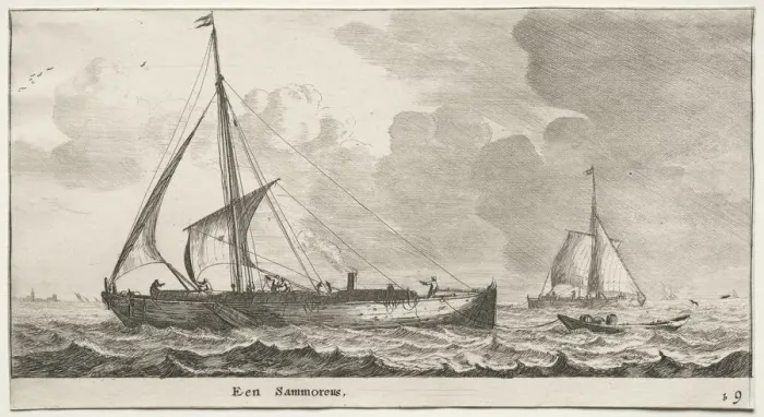 Framed Print : Ships of Amsterdam: A Merchantman. Creator: Reinier Nooms (Dutch, c. 1623-1667) Framed Print : Ships of Amsterdam: A Merchantman. Creator: Reinier Nooms (Dutch, c. 1623-1667)