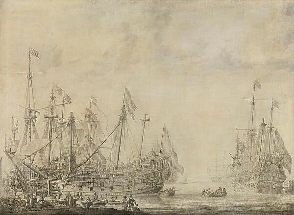 Ships after the Battle, 1630-1672. Creator: Willem van de Velde I