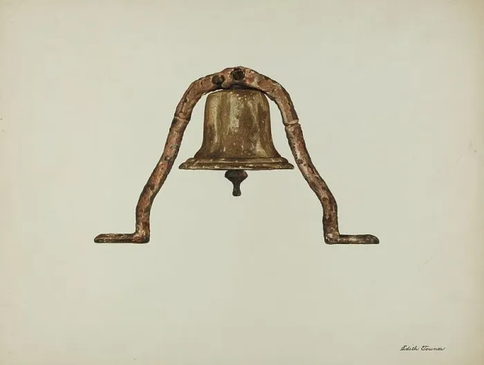 Framed Print : Ship's Bell, 1939. Creator: Edith Towner Framed Print : Ship's Bell, 1939. Creator: Edith Towner