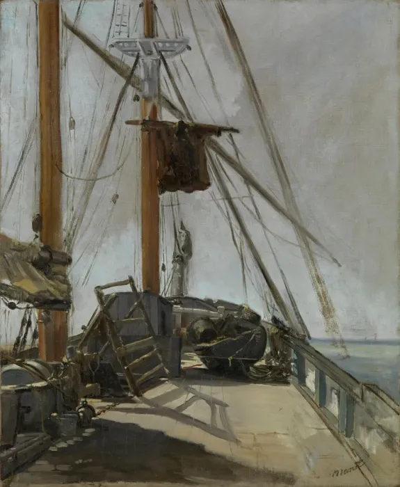 Framed Print : The ships deck, ca 1860. Artist: Manet, Edouard (1832-1883) Framed Print : The ships deck, ca 1860. Artist: Manet, Edouard (1832-1883)