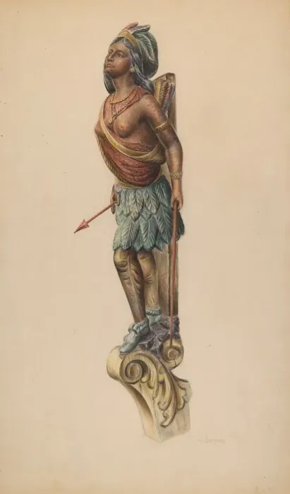 Framed Print : Ships Figurehead, c. 1938. Creator: Charles Bowman Framed Print : Ships Figurehead, c. 1938. Creator: Charles Bowman