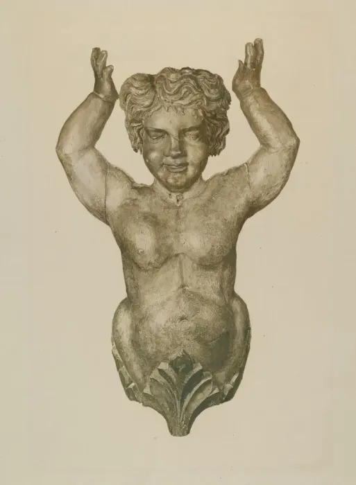 Framed Print : Ships Figurehead, c. 1941. Creator: Alice Cosgrove Framed Print : Ships Figurehead, c. 1941. Creator: Alice Cosgrove