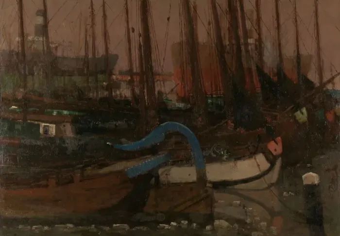 Framed Print : Ships in the Ice, 1901. Creator: George Hendrik Breitner Framed Print : Ships in the Ice, 1901. Creator: George Hendrik Breitner