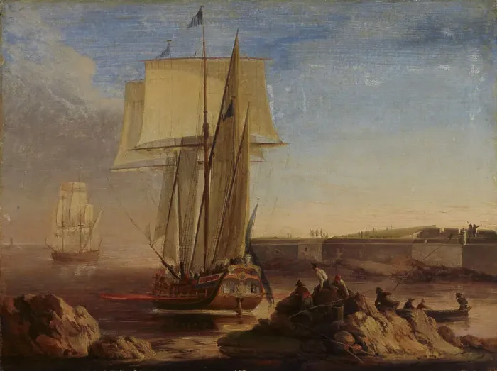 Framed Print : Ships in the Kustaanmiekka Strait, 1760-1765. Creator: Elias Martin Framed Print : Ships in the Kustaanmiekka Strait, 1760-1765. Creator: Elias Martin
