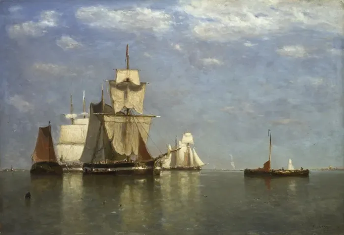 Framed Print : Ships lying off Flushing, 1869. Artist: Clays, Paul Jean (1819-1900) Framed Print : Ships lying off Flushing, 1869. Artist: Clays, Paul Jean (1819-1900)
