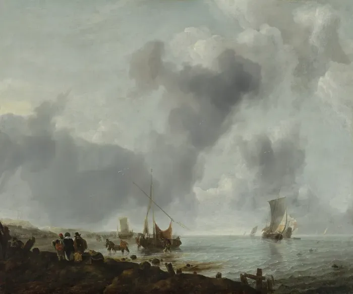 Framed Print : Ships off the Coast. Creator: Jan van de Cappelle