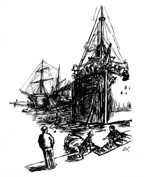 Framed Print : Ships in port, 1939. Creator: Paul Ambroise Valery Framed Print : Ships in port, 1939. Creator: Paul Ambroise Valery