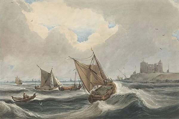 Ships at the port of Vlissingen, 1814. Creator: Francois Louis Thomas Francia