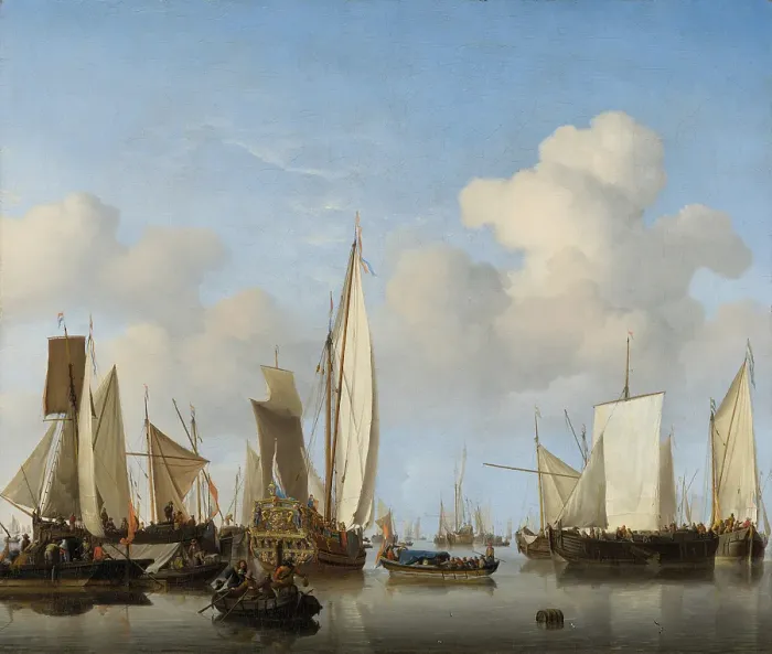 Framed Print : Ships in the Roads. Creator: Willem van de Velde the Younger Framed Print : Ships in the Roads. Creator: Willem van de Velde the Younger