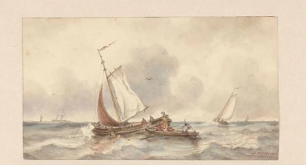 Ships at sea, 1829-1879. Creator: Ary Pleijsier