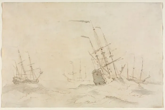 Framed Print : Ships, second half 1600s. Creator: Ludolf Backhuysen (Dutch, 1631-1708) Framed Print : Ships, second half 1600s. Creator: Ludolf Backhuysen (Dutch, 1631-1708)