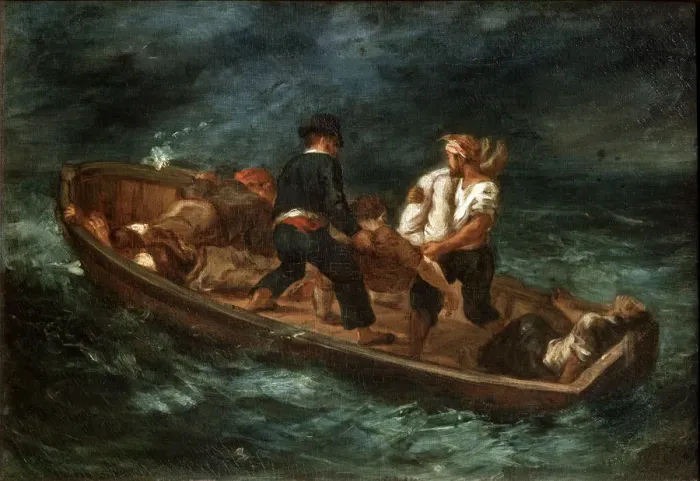 Framed Print : After a Shipwreck, 1847. Artist: Eugene Delacroix Framed Print : After a Shipwreck, 1847. Artist: Eugene Delacroix