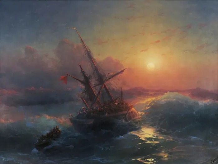 Framed Print : Shipwreck, 1883. Creator: Aivazovsky, Ivan Konstantinovich (1817-1900) Framed Print : Shipwreck, 1883. Creator: Aivazovsky, Ivan Konstantinovich (1817-1900)