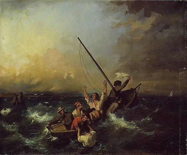 Shipwreck, 19th century. Creator: Eugene Isabey