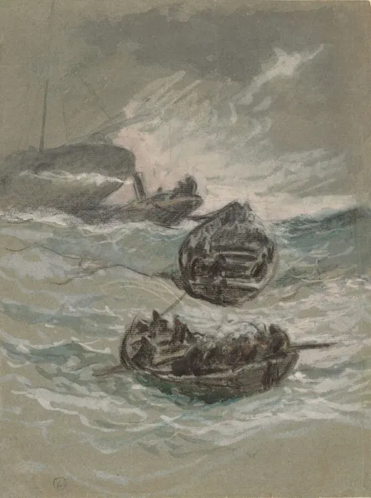 Framed Print : The Shipwreck, c. 1880. Creator: Elihu Vedder