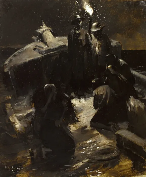 Framed Print : The shipwreck, c1886. Creator: Georges Antoine Rochegrosse Framed Print : The shipwreck, c1886. Creator: Georges Antoine Rochegrosse