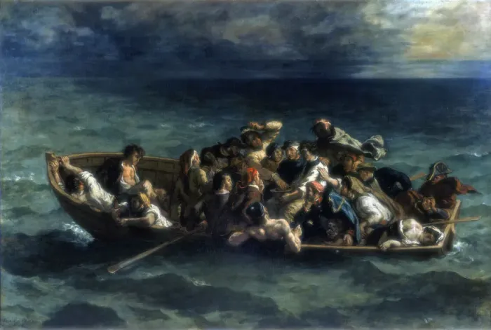 Framed Print : The Shipwreck of Don Juan, 1840. Artist: Eugene Delacroix Framed Print : The Shipwreck of Don Juan, 1840. Artist: Eugene Delacroix
