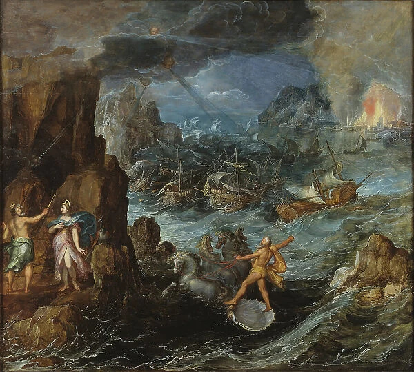 Shipwreck of the Greek Fleet on the Voyage Home from Troy, late 16th-early 17th century. Creator: Joos de Momper, the younger