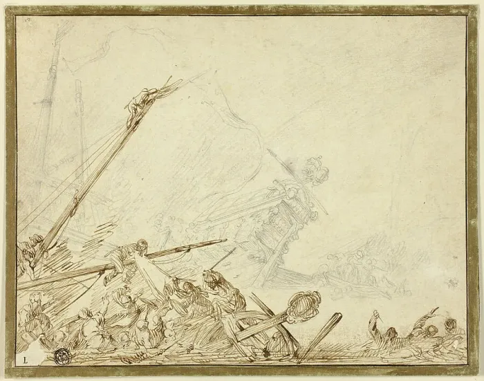 Framed Print : Shipwreck, n.d. Creator: Cornelis de Wael Framed Print : Shipwreck, n.d. Creator: Cornelis de Wael