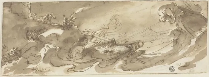 Framed Print : Shipwreck, n.d. Creator: Filippo Napoletano