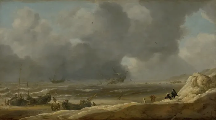 Framed Print : Shipwreck off the Coast. Creator: Jan Porcellis Framed Print : Shipwreck off the Coast. Creator: Jan Porcellis