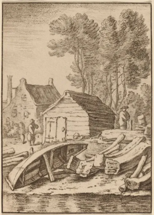 Framed Print : Shipyard, 1761, published 1765. Creator: Cornelis Ploos van Amstel Framed Print : Shipyard, 1761, published 1765. Creator: Cornelis Ploos van Amstel