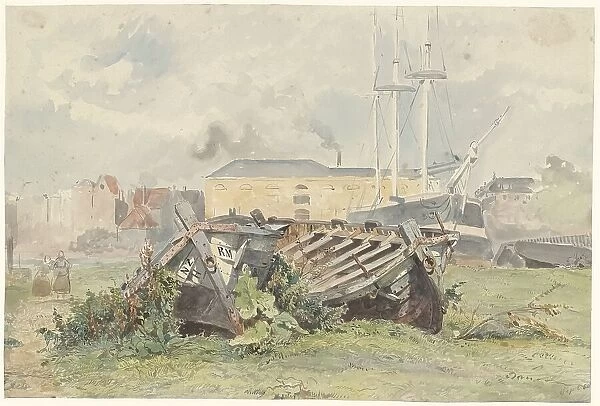 Shipyard, 1850. Creator: Willem Antonie van Deventer