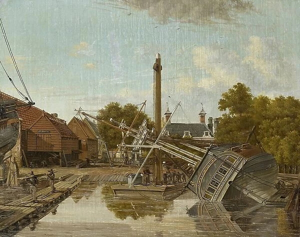 The Shipyard St Jago'on Bickers Eiland, Amsterdam, 1823. Creator: Pieter Godfried Bertichen
