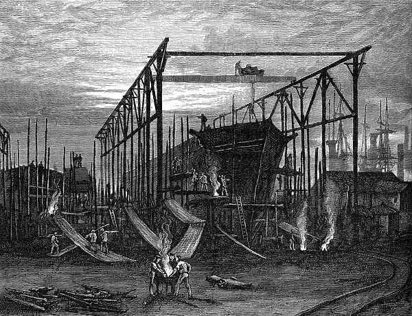 Shipyards on the Tyne, c1880