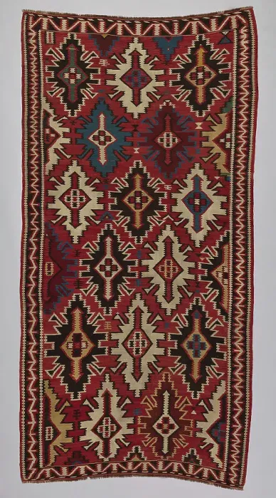 Framed Print : Shirvan Kilim, Caucasus, Last quarter 19th century. Creator: Unknown Framed Print : Shirvan Kilim, Caucasus, Last quarter 19th century. Creator: Unknown