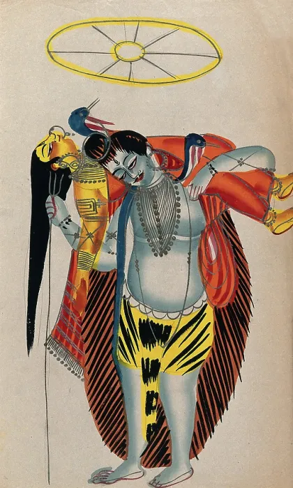 Framed Print : Shiva carrying his wife in her Sakti form. Creator: Unknown Framed Print : Shiva carrying his wife in her Sakti form. Creator: Unknown