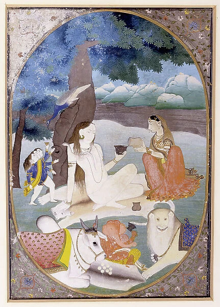 Shiva and His Family, early 19th century. Creator: Unknown